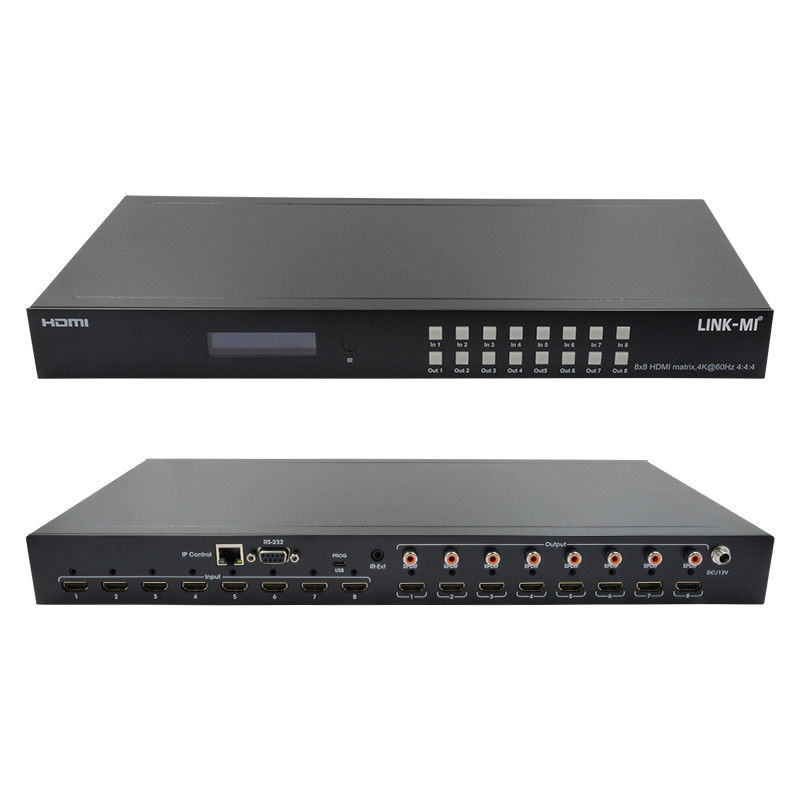 8x8 4K HDMI Modular Matrix Switcher z SPDIF Out IP Web GUI Control dla 8 wyświetlaczy UHD