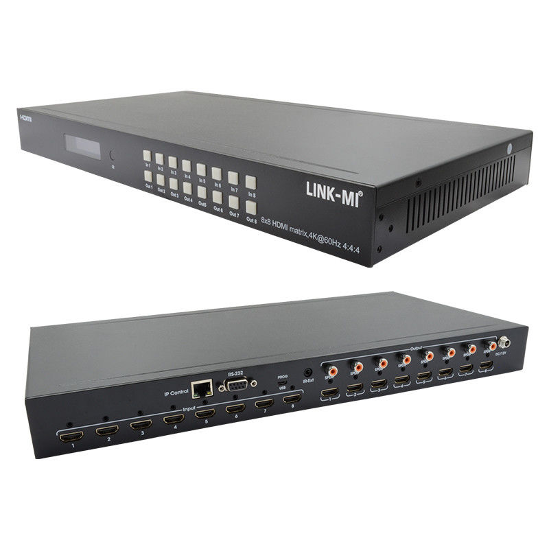 8x8 4K HDMI Modular Matrix Switcher z SPDIF Out IP Web GUI Control dla 8 wyświetlaczy UHD