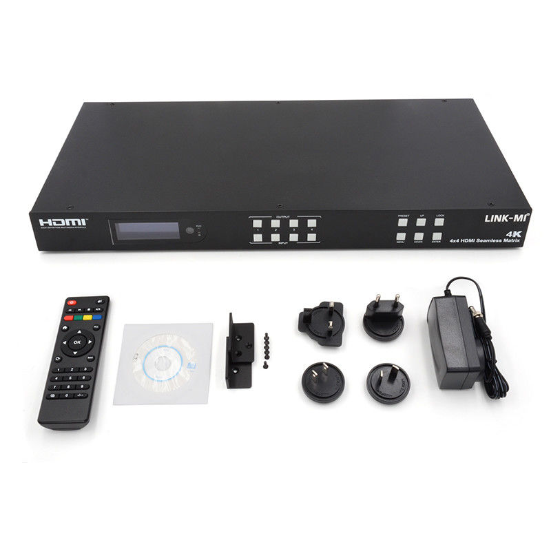 Bezproblemowy HDMI 4K Video Wall Splitter HDMI Matrix Switcher 2X2 4 w 4