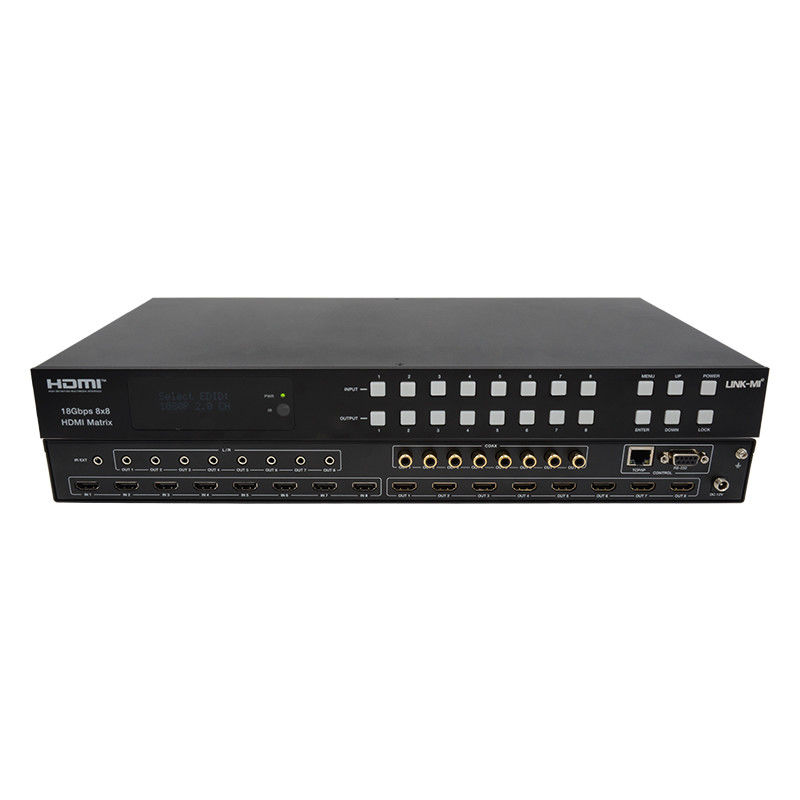 18Gbps 8x8 Matrix Switcher z funkcją ARC Wsparcie 4K2K 60Hz YUV 4:4:4