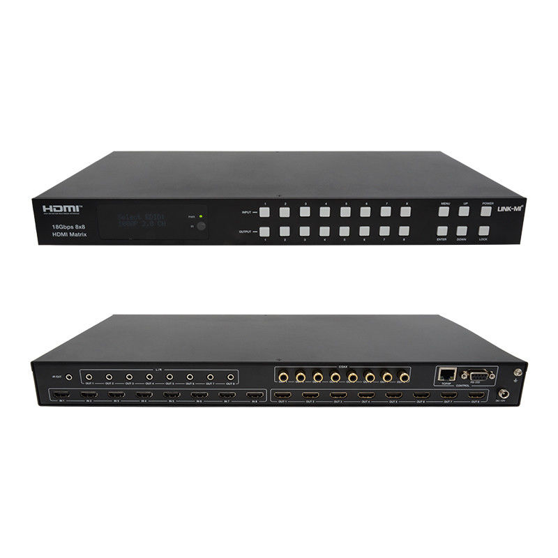 18Gbps 8x8 Matrix Switcher z funkcją ARC Wsparcie 4K2K 60Hz YUV 4:4:4