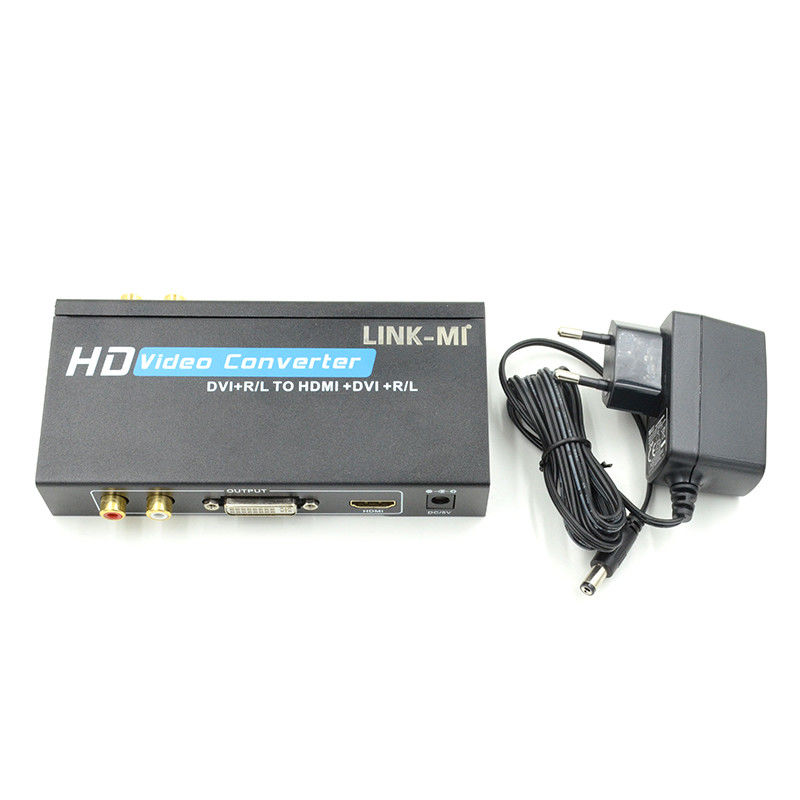 Konwerter 1080P DVI do HDMI z wsparciem dźwięku DVI Analogiczny wejście audio RCA