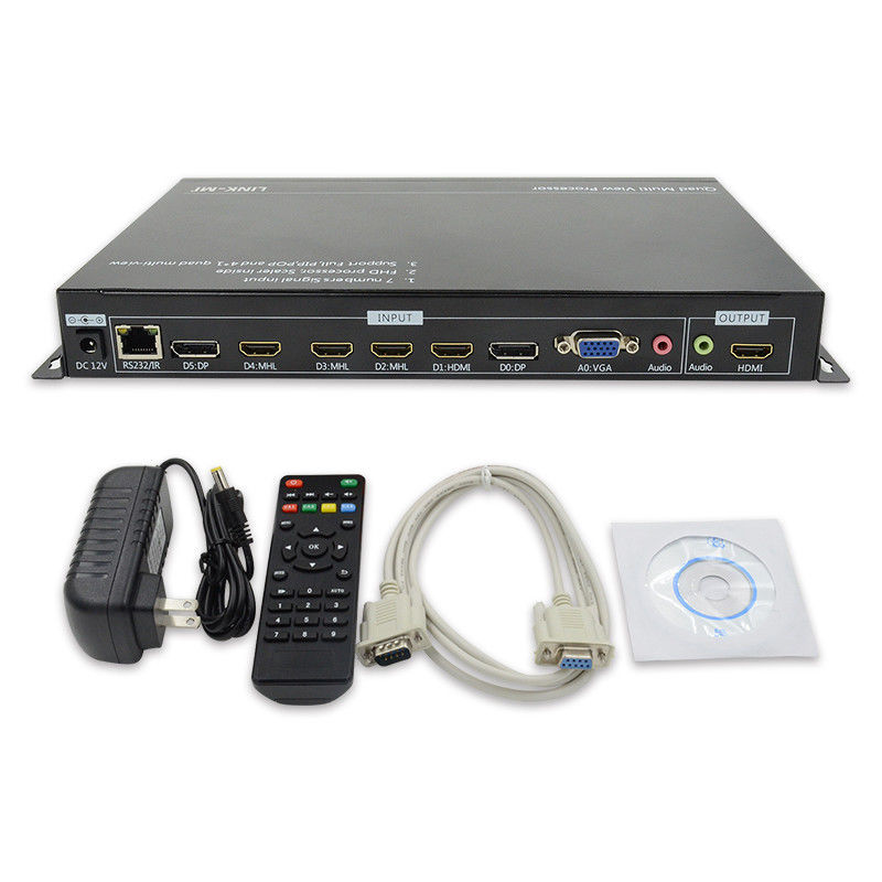 PIP POP HDMI Multi Viewer 4k 4x1 z IR Remote Control RS232