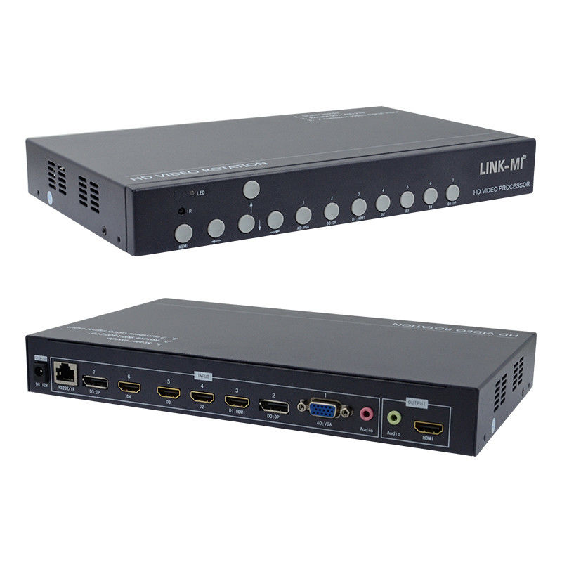 12V HDMI Video Wall Controller Video Rotator 90 180 270 stopni HD Video Upscaling Rotary Switch