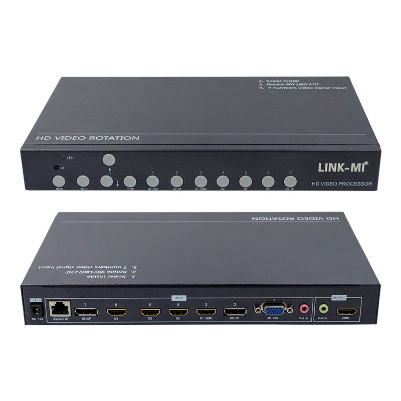 12V HDMI Video Wall Controller Video Rotator 90 180 270 stopni HD Video Upscaling Rotary Switch