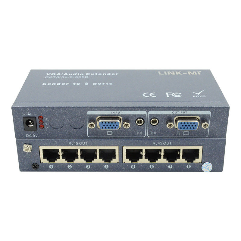 100m 200m 300m 1/8 VGA Splitter 1X8 Extender 1 do 8 Video Audio Extender
