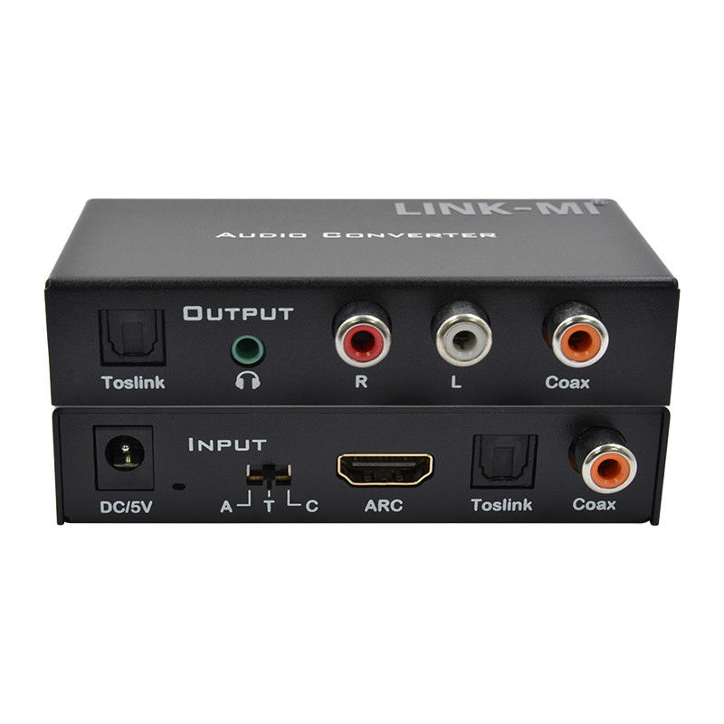 Dac Converter Digital Analog Audio Converter Wsparcie HDMI ARC Toslink Coax Digital Audio