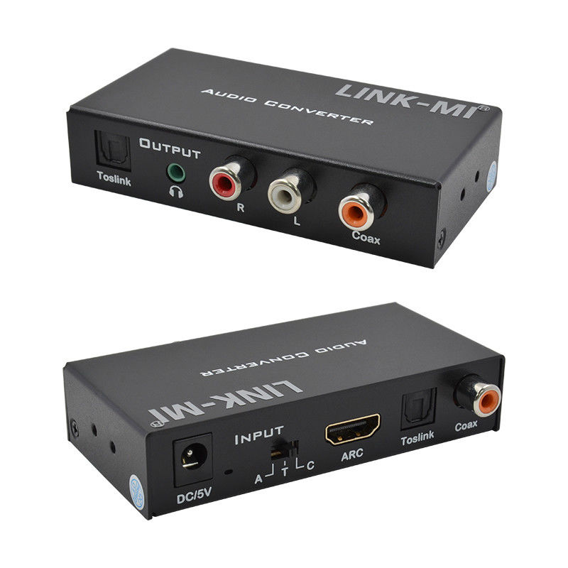 Dac Converter Digital Analog Audio Converter Wsparcie HDMI ARC Toslink Coax Digital Audio