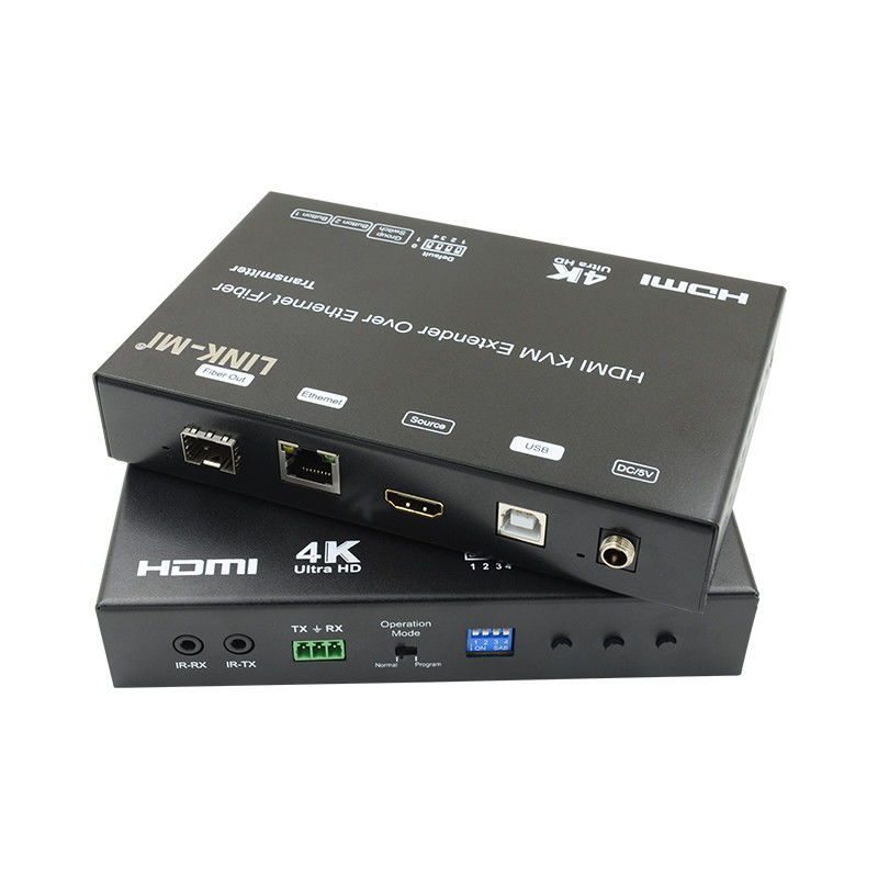 HDMI USB AV Over IP KVM Extender Over Fiber Wsparcie POE RS232 Unicast Multicast