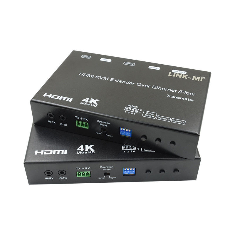 HDMI USB AV Over IP KVM Extender Over Fiber Wsparcie POE RS232 Unicast Multicast