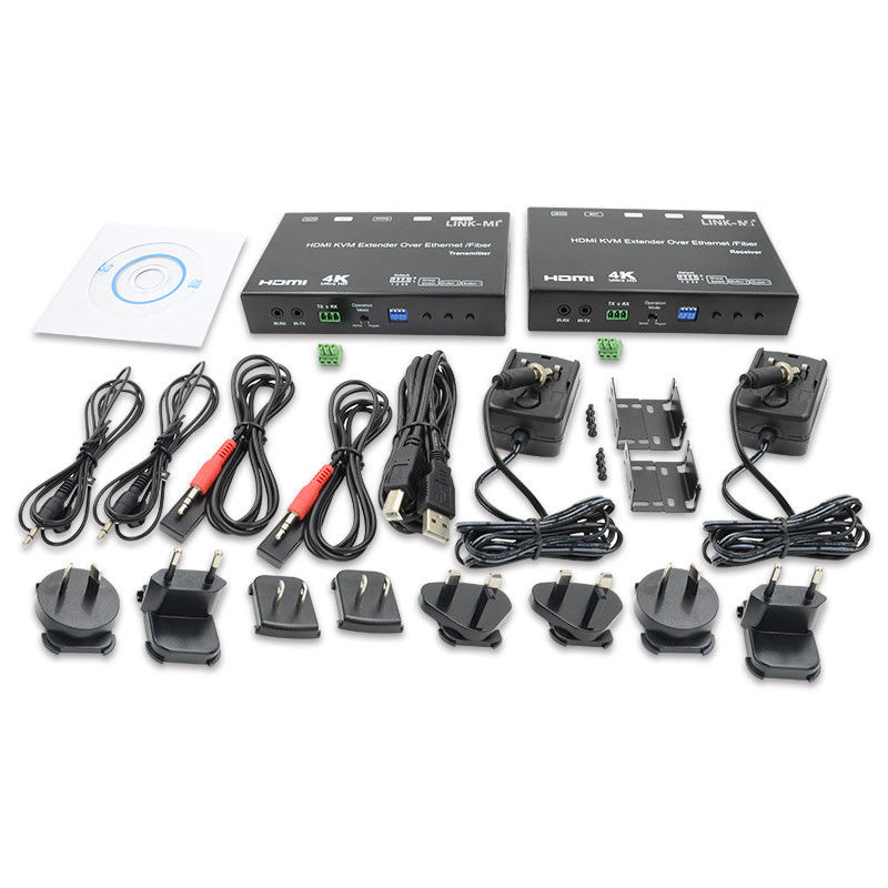 HDMI USB AV Over IP KVM Extender Over Fiber Wsparcie POE RS232 Unicast Multicast