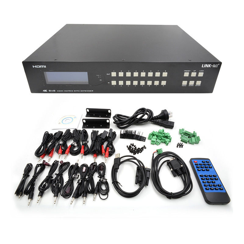 8X8 HDMI Matrix Extender Do 70m 8 HDMI Loop Out 4K60Hz HDMI Video Switch