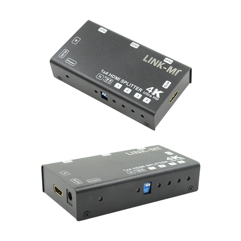 1X4 Video Splitter HDMI 4k 60Hz AV Splitter Wsparcie 3D EDID Dla 4 telewizorów Ultra HD
