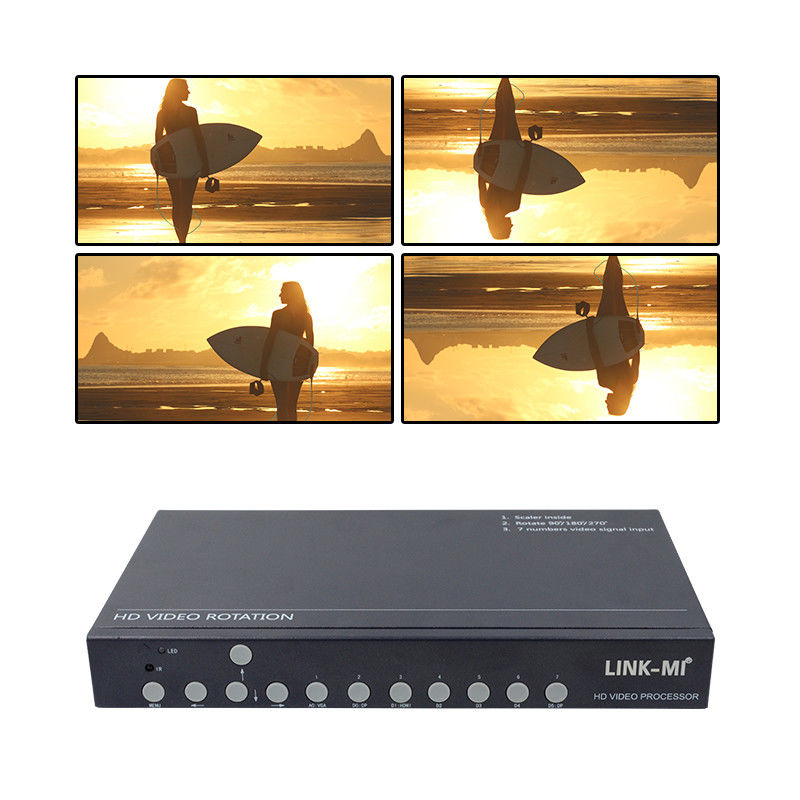 12V HDMI Video Wall Controller Video Rotator 90 180 270 stopni HD Video Upscaling Rotary Switch