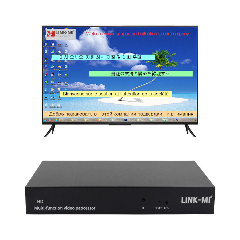 Wielokrotne języki RS232 HDMI Video Wall Controller HD Caption Adder HDMI Video Processor