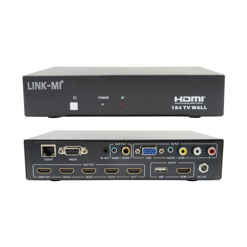 LM-TV04L HDMI 1x4 TV WALL Wsparcie CVBS/VGA/HDMI/USB Play Input Sources
