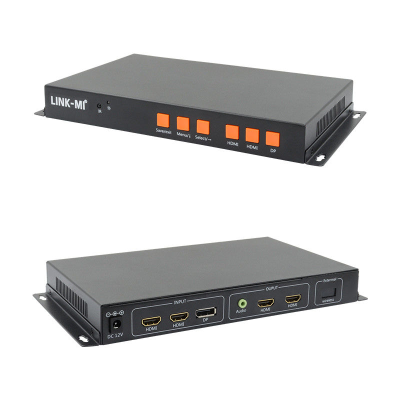 Wsparcie dla sterownika ściany wideo 4K z wejściem mobilnym/HDMI/DP dla dwóch ekranów