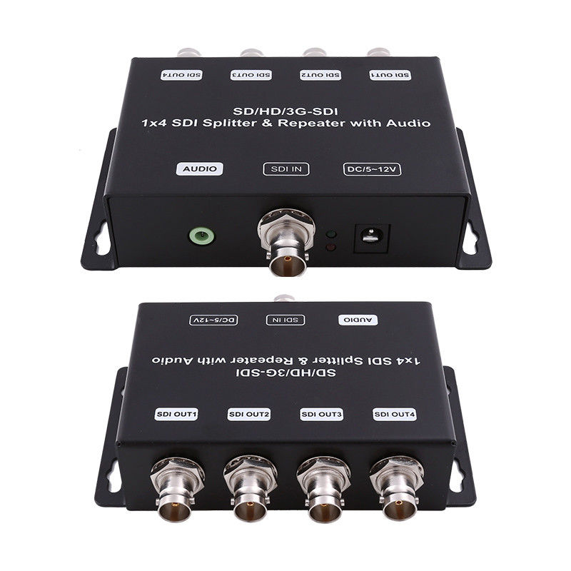 Repeater wzmacniacz dystrybucji HD/SD-SDI 1 do 4 z audio 75 ohm Impedancją wyjściową