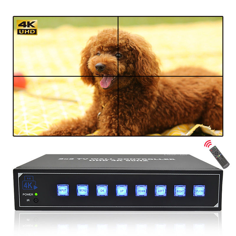2x2 4K HDMI Video Wall Controller z 180° Rotation Support 1x4 1x3 1x2 2x1 3x1 4x1 4K60 TV Wall Controller