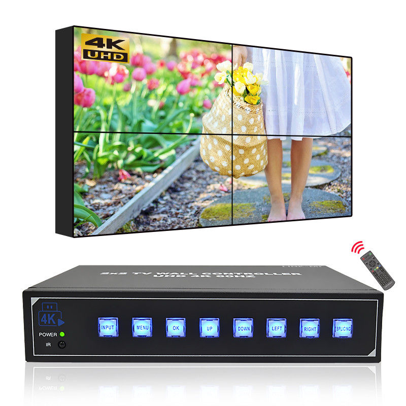 4K HDMI Video Wall Controller Wsparcie USB Auto Play 2X2 Video Wall Processor 1X2 1X3 1X4 TV Wall
