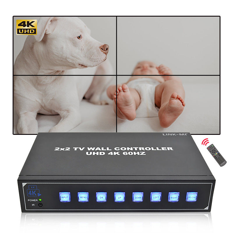 2 x HDMI In 4K Video Wall Controller z obsługą USB 2x2 1x4 1x3 1x2 4K60Hz Splicing Box do reklamy