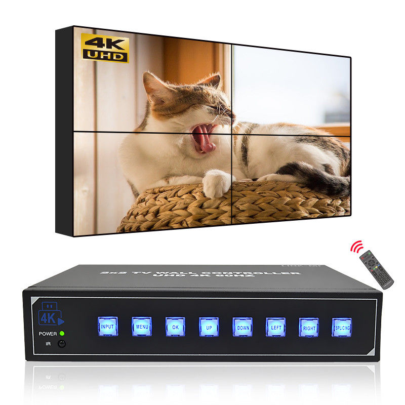 4K 2X2 Video Wall Controller dla pomieszczenia sterującego 1X4 Video Wall Display 3.5mm Audio Output