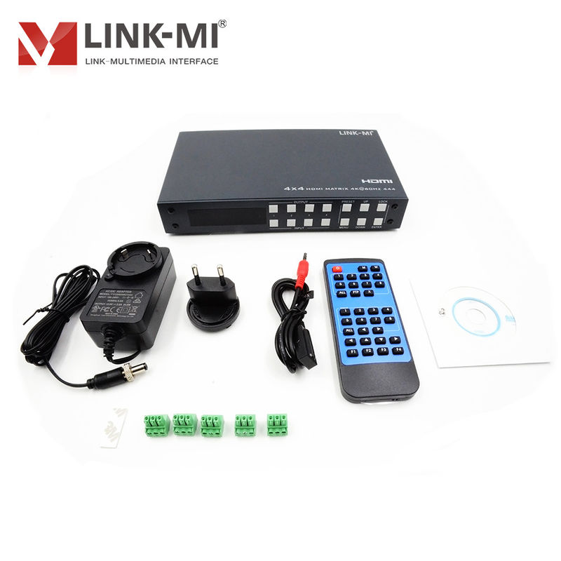 4K 4x4 HDMI Matrix HDMI 2.0b Matrix z HDCP 2.2 i DCI-P3/Rec.2020 Color Space Support